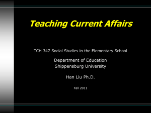 Teaching Current Affairs - Shippensburg University