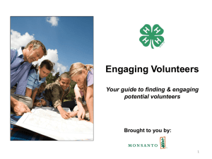 4H Volunteer Segment Profiles and Messages 9.22.11