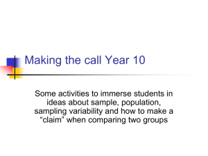 Making the call Year 10 Ppt - CensusAtSchool New Zealand