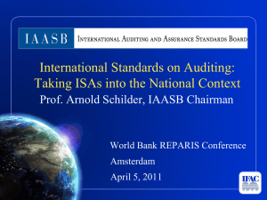 IAASB`s Role, Objectives and Structure