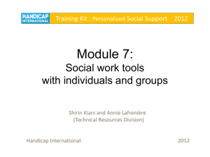 Module 7: Social work tools with individuals and small groups