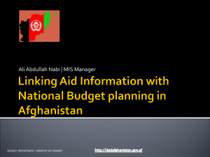 (DAD) Afghanistan - Synergy International Systems