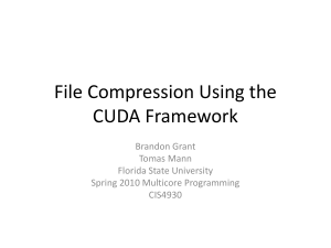 File Compression Using the CUDA Framework