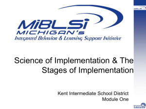 Science of Implementation & The Stages of Implementation