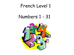 French First Level Numbers