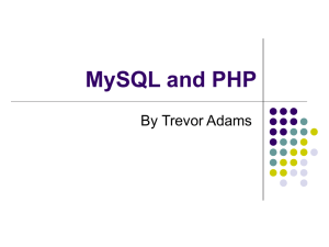 MySQL and PHP
