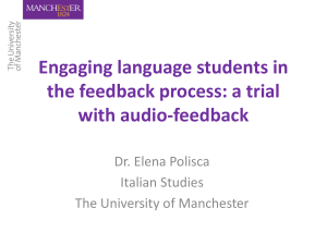 Engaging language students in the feedback process: is audio
