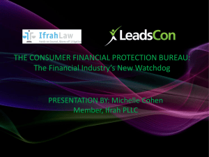 The Consumer Financial Protection Bureau: The