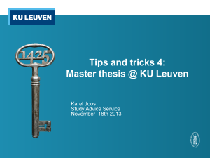 tips and tricks 4 master thesis