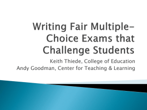 Writing Fair Multiple-Choice Exams that Challenge Students