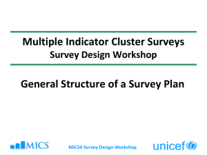 General Structure of a Country Survey Plan