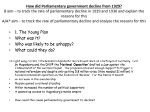 Why did Parliamentary Government collapse in