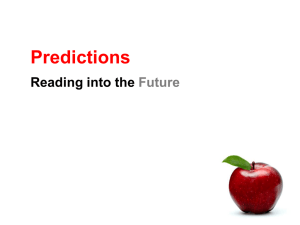 Making Predictions Lesson