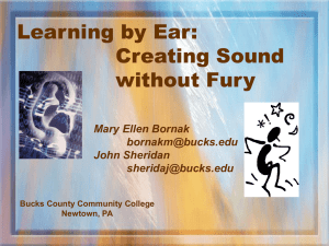 Learning by Ear: Creating Sound - Bucks County Community College