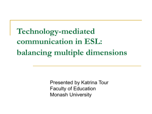 Technology-mediated communication in ESL