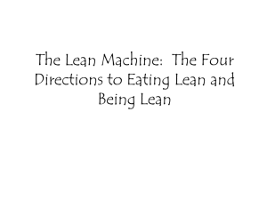 The Lean Machine: The Four Directions to Eating Lean