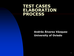 Test cases elaboration process