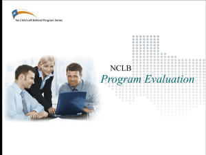 Program Evaluation Requirement
