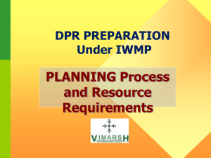 DPR Preparation - Soil and Water Conservation Department, Punjab