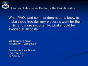 Social Media for the Civil Air Patrol