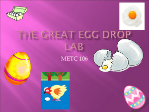 The Great Egg Drop Lab PowerPoint - Ivy Tech -