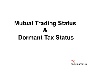 Dormant Tax Mutual Trading Status - Co
