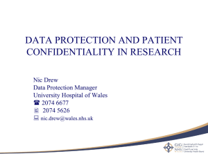 Data Protection and Confidentiality