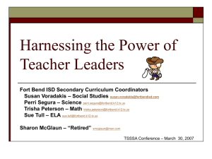 Harnessing the Power of Teacher/Leaders