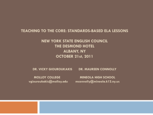 Title of Proposal: _Teaching to the Core: Standards