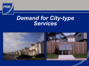 Demand for City-Type Services - county of bexar, texas