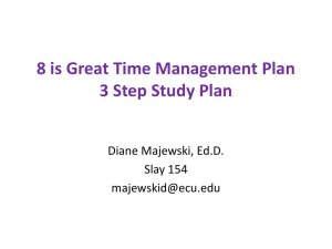 8 is Great Time Management Plan 3 Step Study Plan
