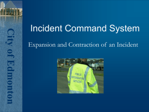 Incident Command System - Alberta Emergency Management Agency