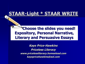 STAAR Writing Expository - Priceless Literacy