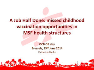 A Job Half done: missed childhood vaccination opportunities within