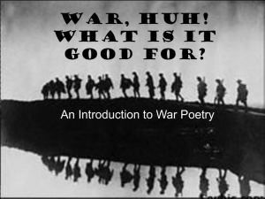 War Poetry Stimulus For Creative Writing