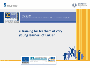e-training for teachers of very young learners of English_Β1