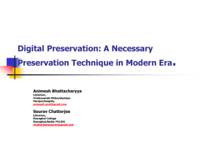 Digital Preservation - Library(ISI Kolkata)