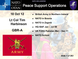 NATO Peace Support Operations Doctrine