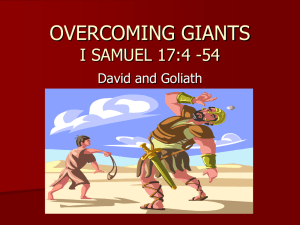 OVERCOMING GIANTS I SAMUEL 17:4 -54