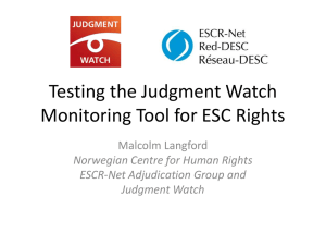 Testing the Judgment Watch Monitoring Tool for ESC Rights
