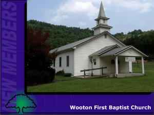NewMembership - Wooton First Baptist Church
