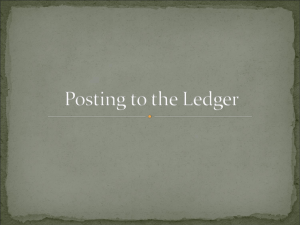 5. Posting to the Ledger