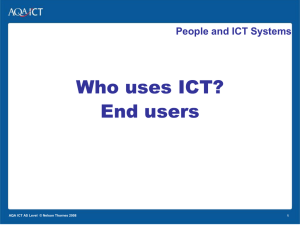 Who uses ICT?