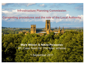 Pre-application work - National Infrastructure Planning
