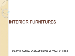 INTERIOR FURNITURES -Types and Trends