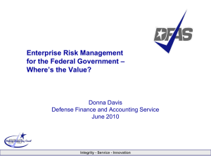 Federal Enterprise Risk Management – Where is the Value?