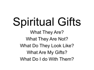 Spiritual Gifts - Diocese of Fond du Lac