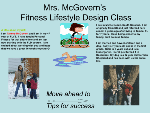 Mrs. Crosby & Mrs. Van Dyke`s Fitness Lifestyle Design Class