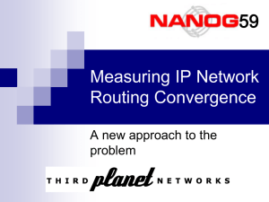 Measuring Routing Convergence