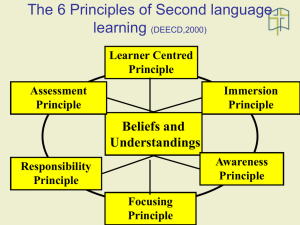 Principles of Second language learning